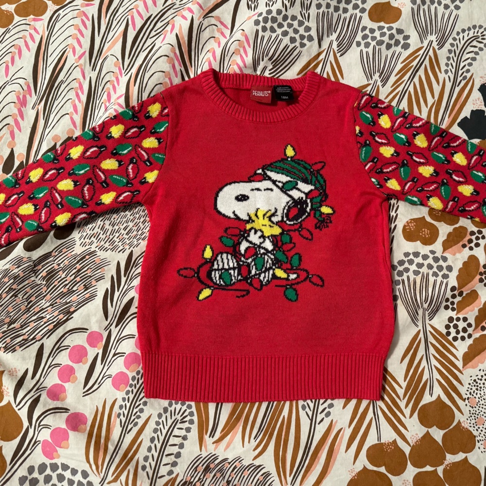Peanuts Christmas Sweater ( original) 18m - Picture 3 of 11